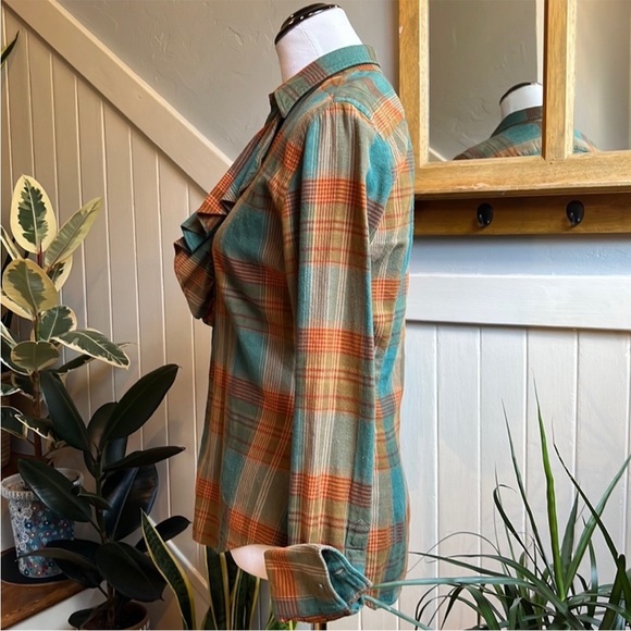 Ralph Lauren Gordon Plaid Ruffle Front Blouse - Picture 7 of 16